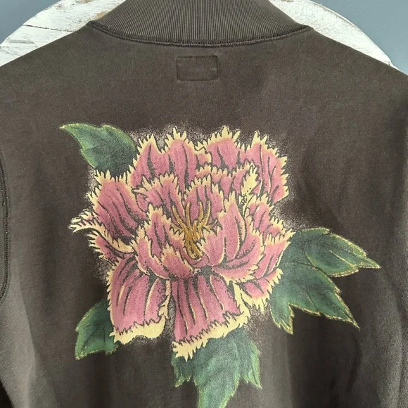 VTG Lucky Brand Lotus Zip Sweatshirt Jacket - Picture 2 of 9